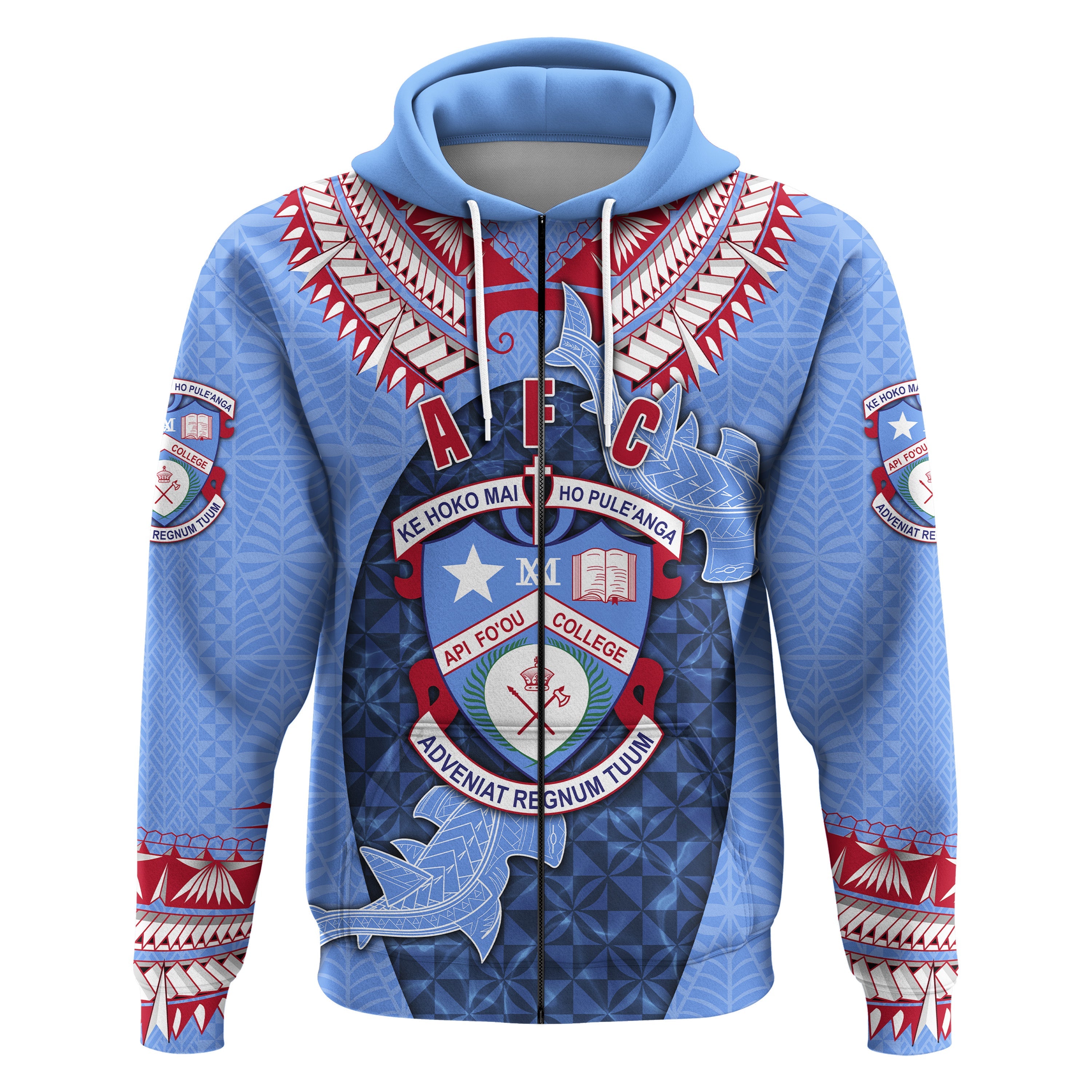 Custom Tonga Apifoou College Zip Hoodie Special Style LT16